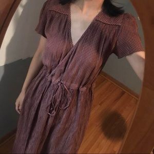 Eggplant Gingham Christy Dawn Dress XS